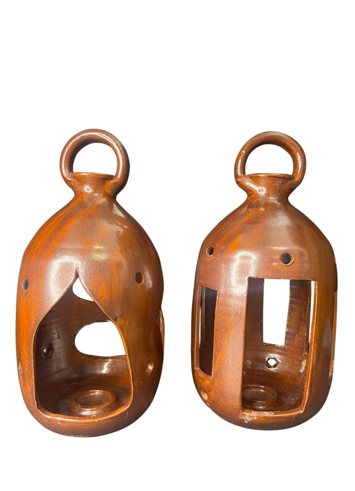 Paire de photophore en grès