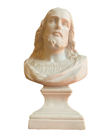 Buste du Christ en biscuit, travail religieux début XXe siècle