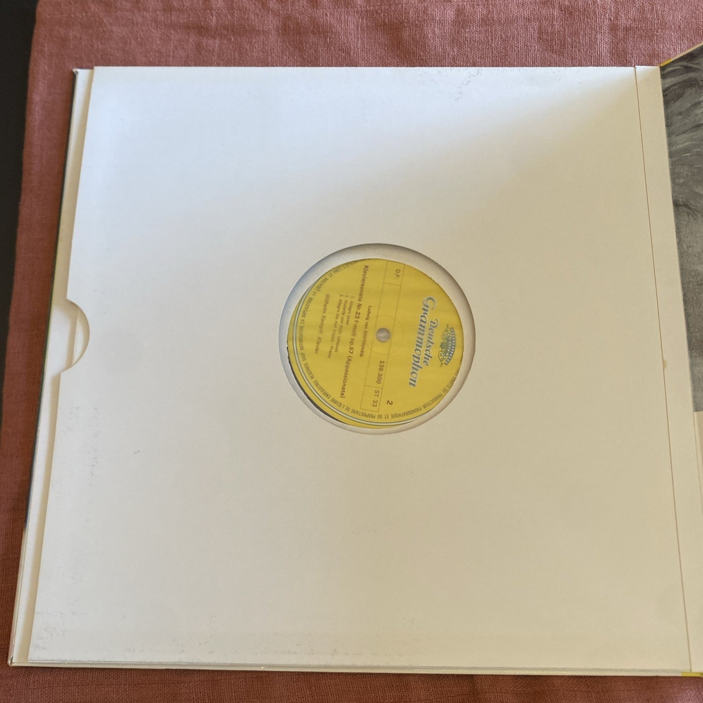 Vinyle 33T Beethoven Sonates Kempff Deutsche Grammophon