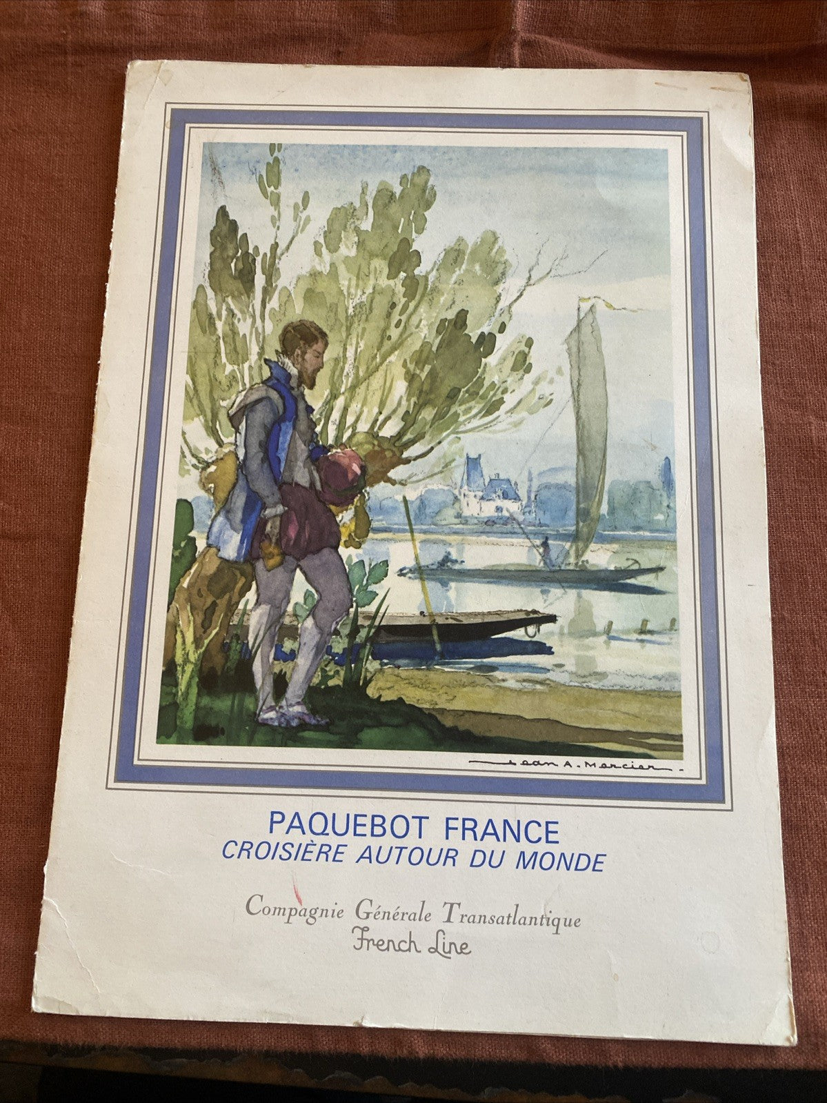 Menu Du Paquebot France Du 5 Février 1974