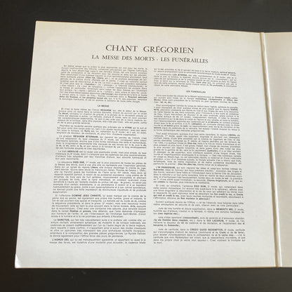 Vinyle 33T Chant grégorien Messe des morts Solesmes