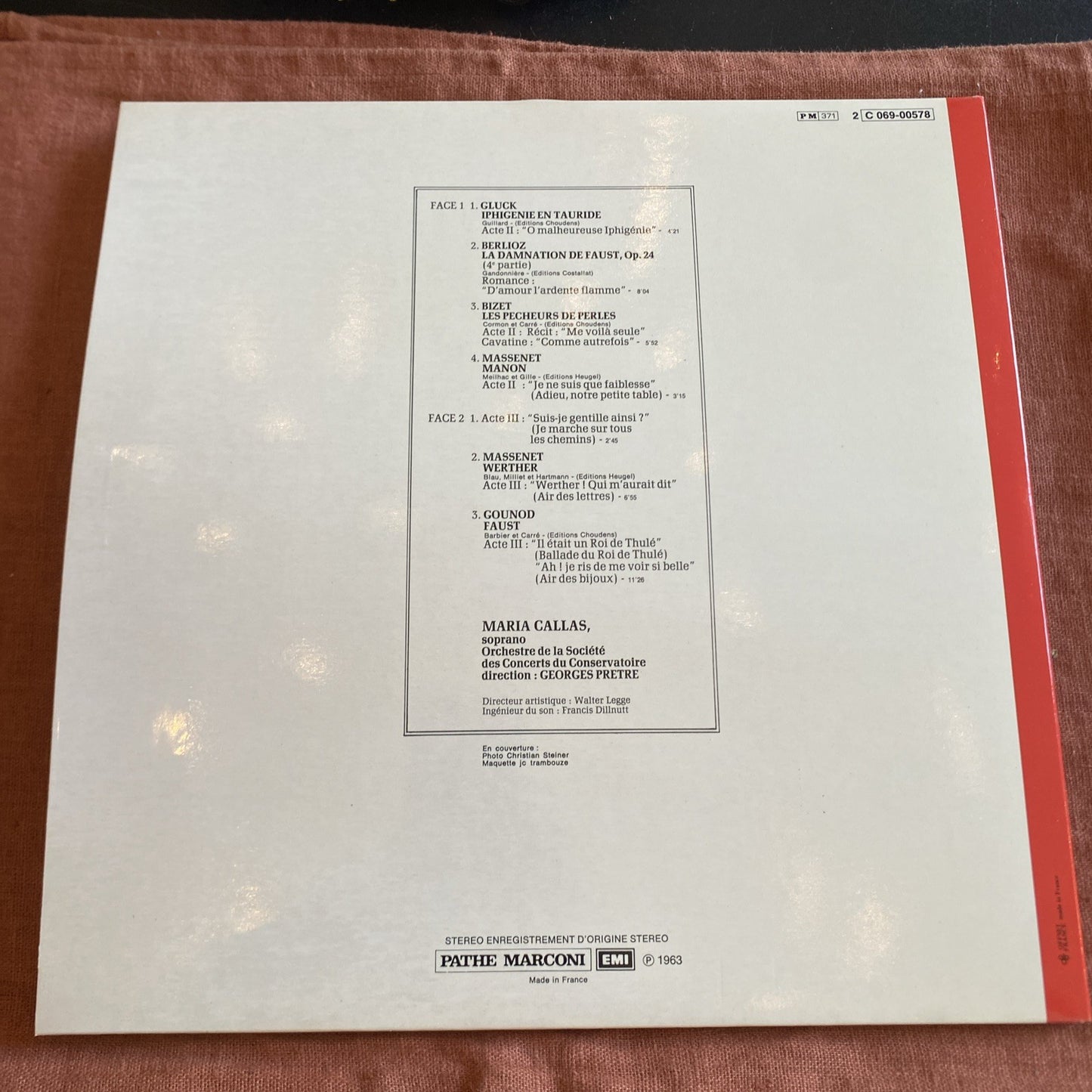 Vinyle 33T Maria Callas A Paris airs d’opéras français EMI