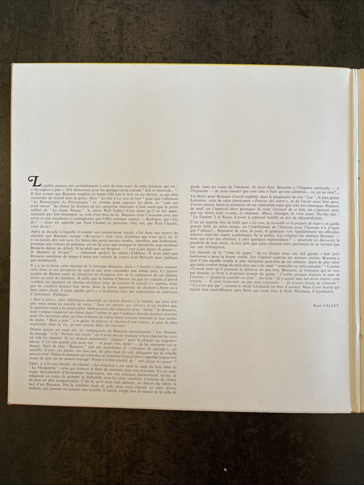 Georges Brassens La Religieuse LP Vinyle Philips Volume 10