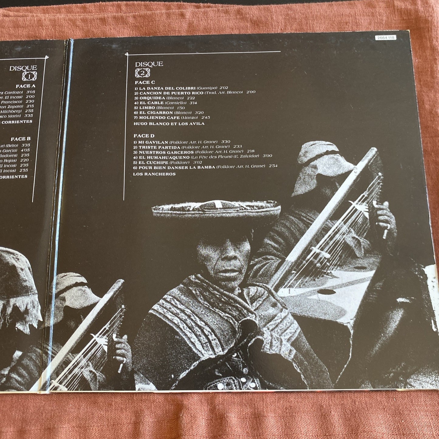 Vinyle 33T Harpe et flûte indiennes Polydor double album vintage
