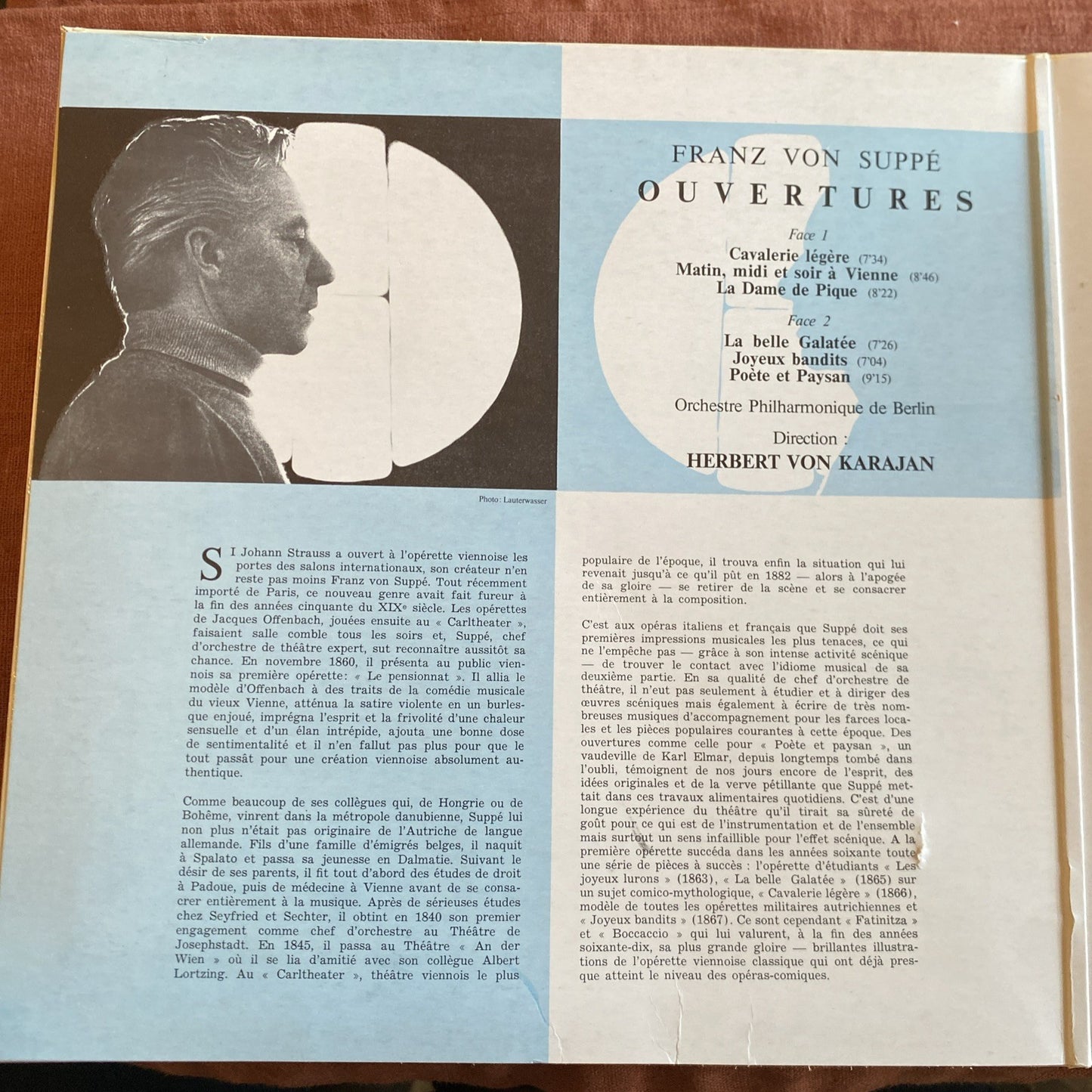 Vinyle LP Suppé Overtures Karajan Deutsche Grammophon