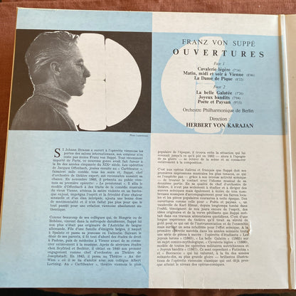 Vinyle LP Suppé Overtures Karajan Deutsche Grammophon