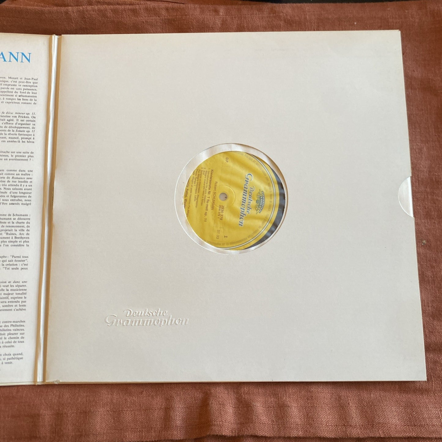 Vinyle LP Schumann Pollini Fantaisie Sonate Deutsche Grammophon