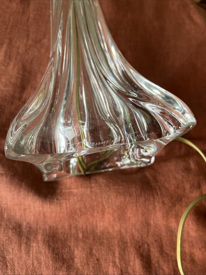 Pied De Lampe En Cristal Daum France