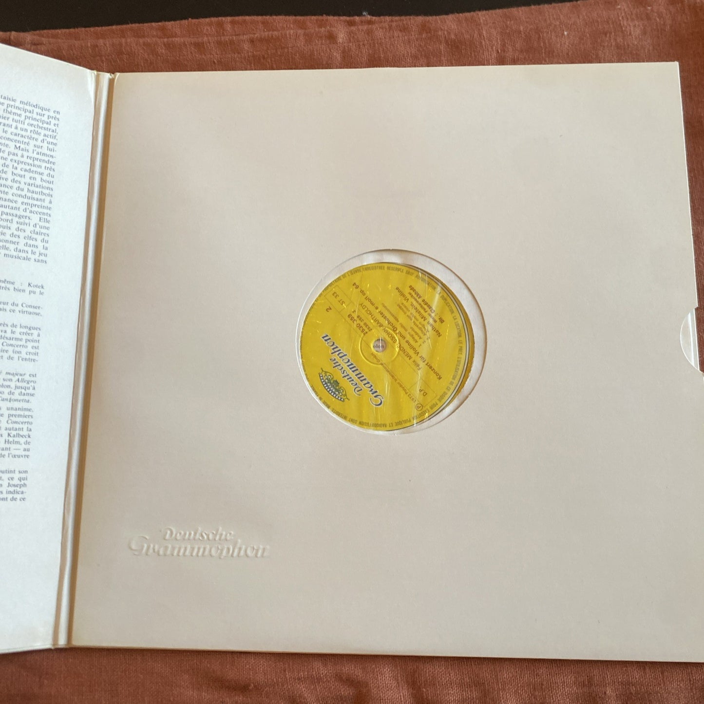 Vinyle LP Mendelssohn Tchaikovsky Milstein Abbado DG