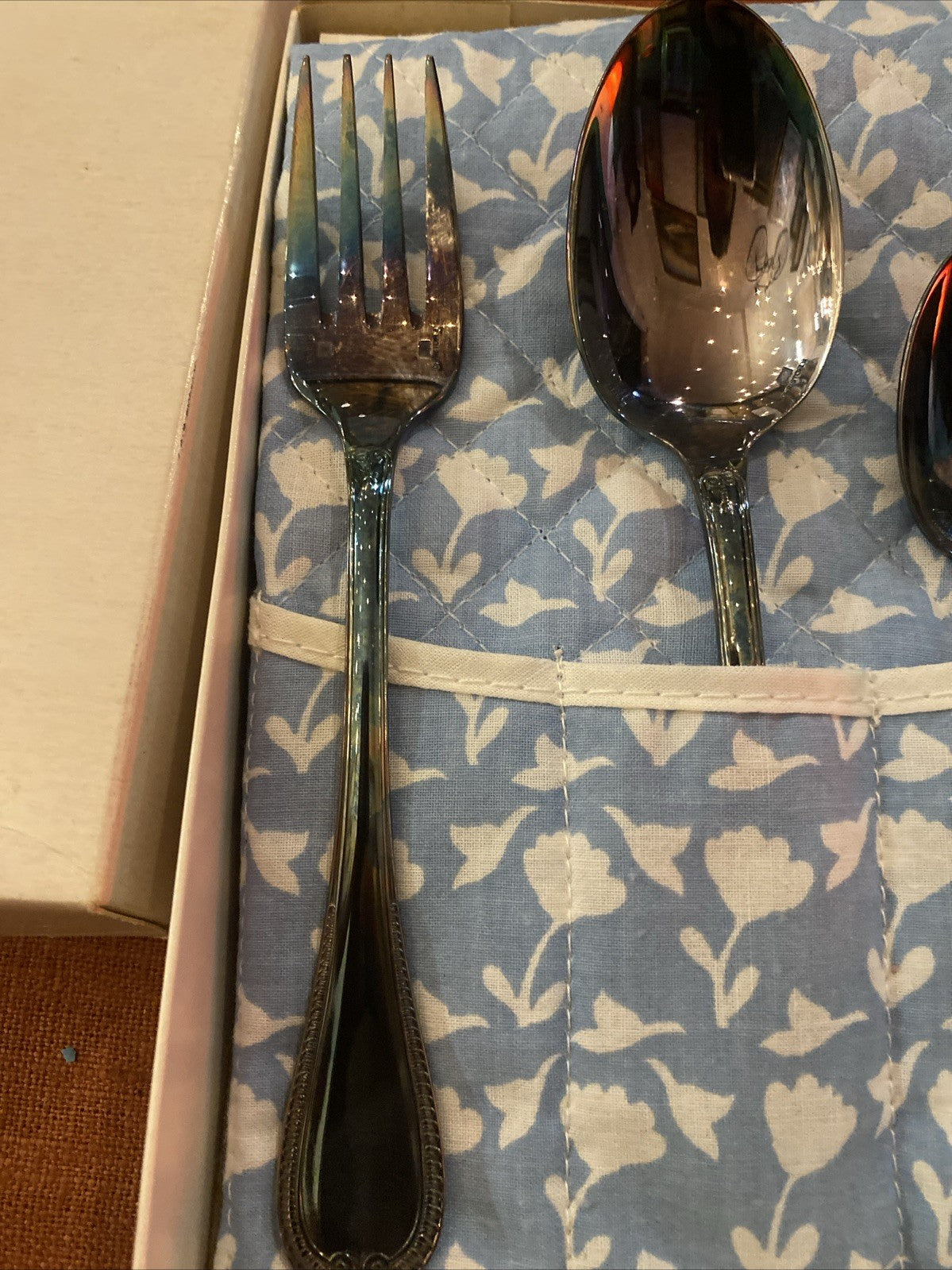 Coffret Christofle 3 Couverts En Métal Argenté Pour Enfant