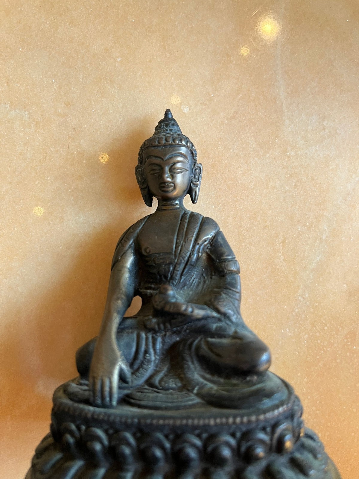 Statuette bouddha en bronze