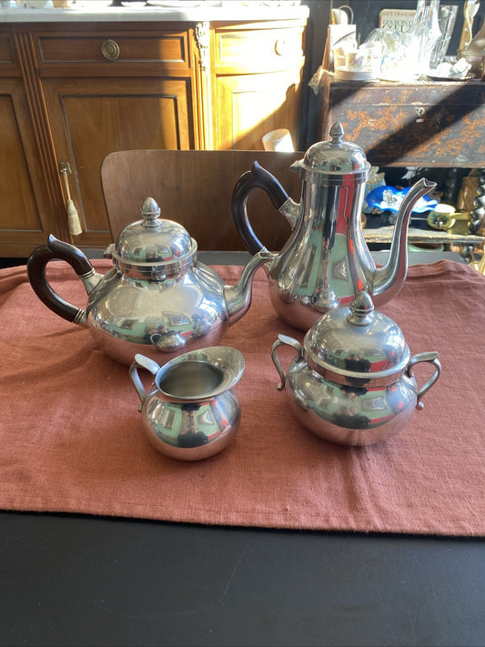 service à thé et café complet en étain du Manoir Paris