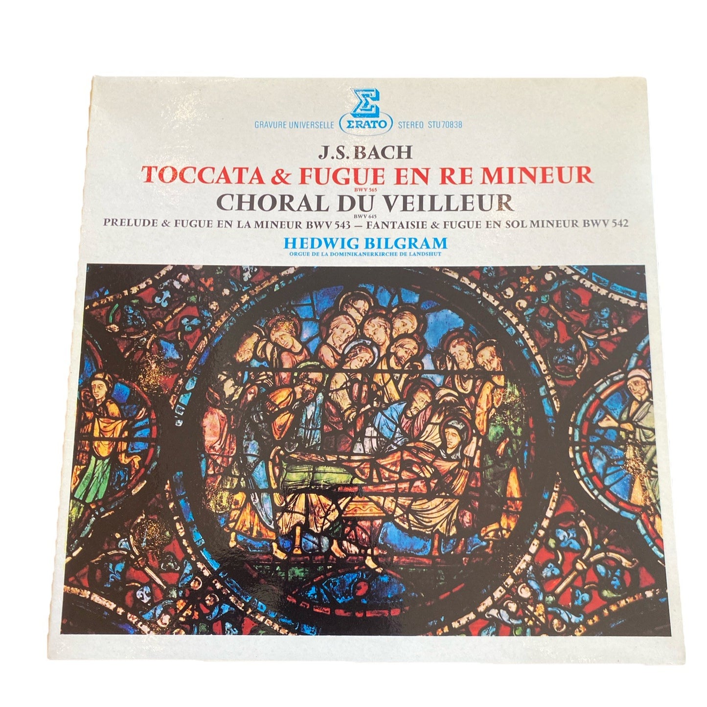 Vinyle 33T Bach Toccata et Fugue Hedwig Bilgram orgue
