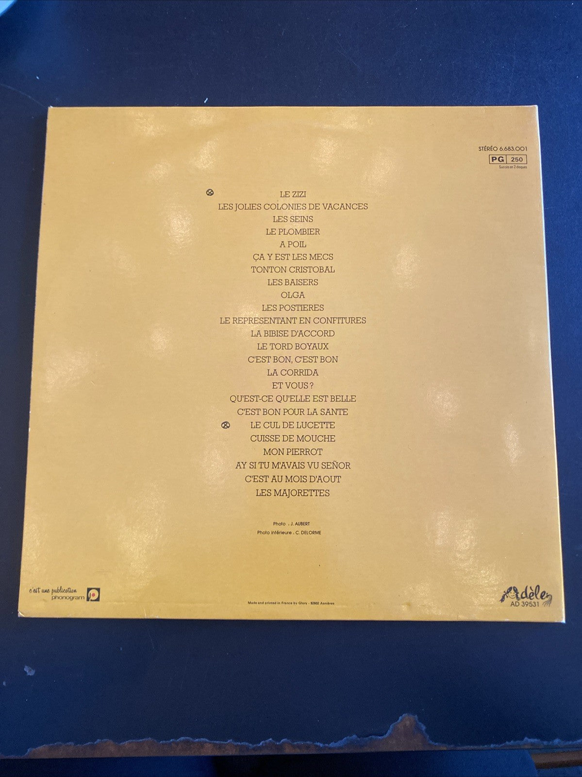 Vinyle 33T Pierre Perret Humour 2 Disques Adèle