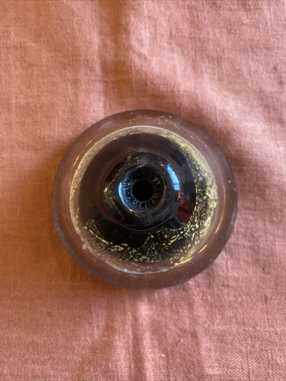 Vase Ou Presse Papier Sulfure En Verre Soufflé Murano