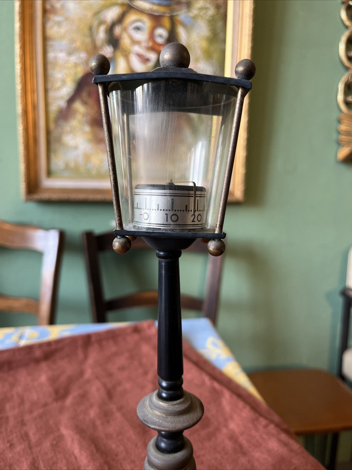 Ancien Thermomètre Forme De Lampadaire