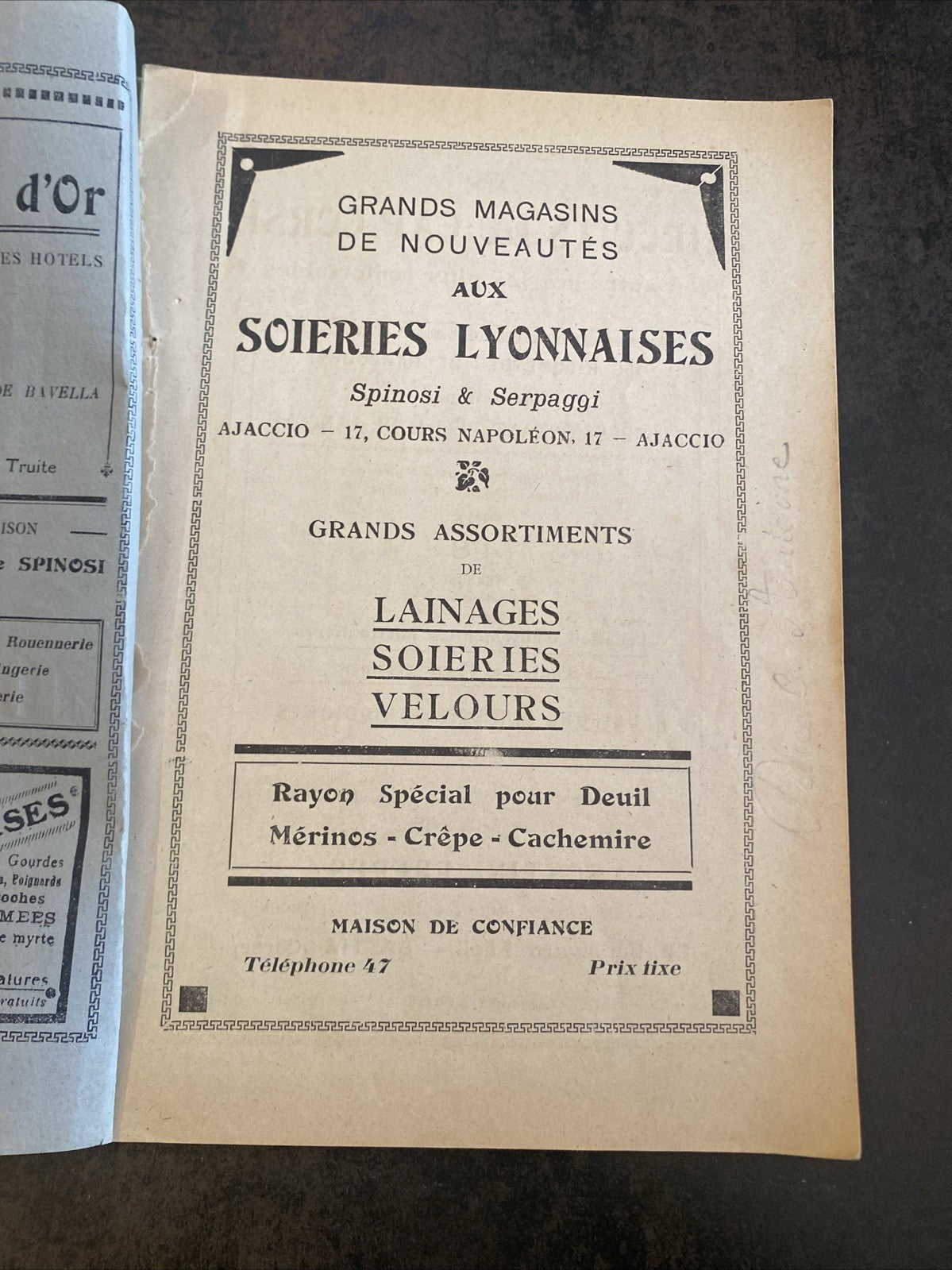 Revue ancienne La Corse Touristique – Janvier 1929 – couverture illustrée