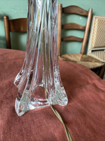 Pied De Lampe En Cristal Daum France