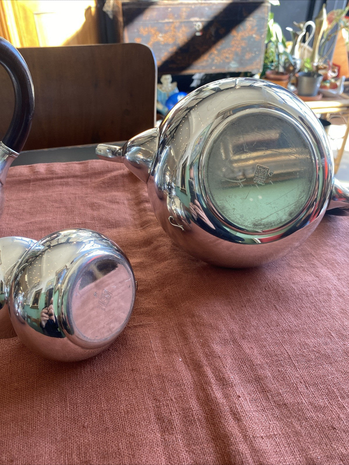 service à thé et café complet en étain du Manoir Paris