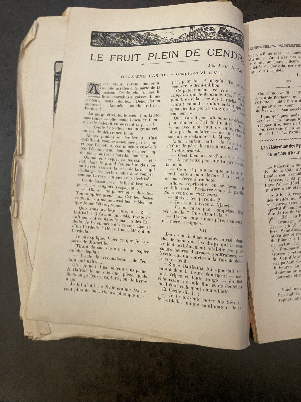 Revue ancienne “La Corse Touristique” – Juin 1929 – couverture illustrée