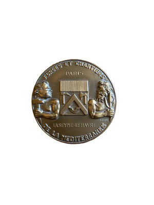 Médaille En Bronze Forges Et Chantiers De La Méditerranée la seyne - Le Havre