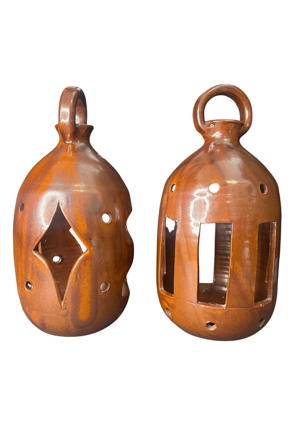 Paire de photophore en grès