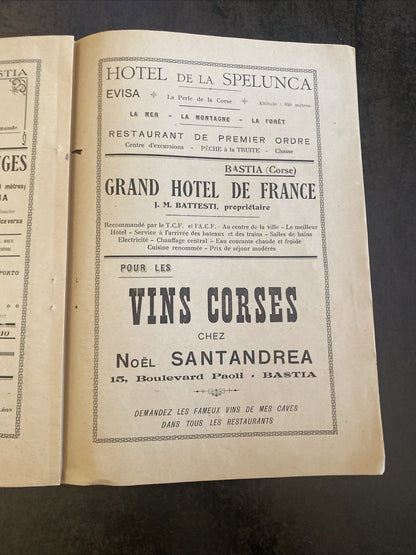 Revue ancienne La Corse Touristique – Janvier 1929 – couverture illustrée