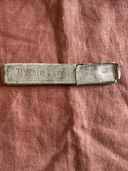 Rasoir coupe-choux ancien Sheffield, lame acier, avec étui d’origine
