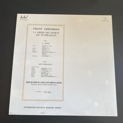 Vinyle 33T Chant grégorien Messe des morts Solesmes