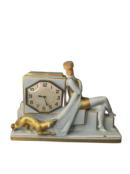 Horloge Art Déco Bleu