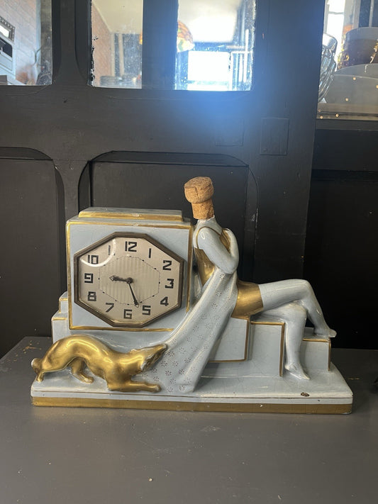 Horloge Art Déco Bleu