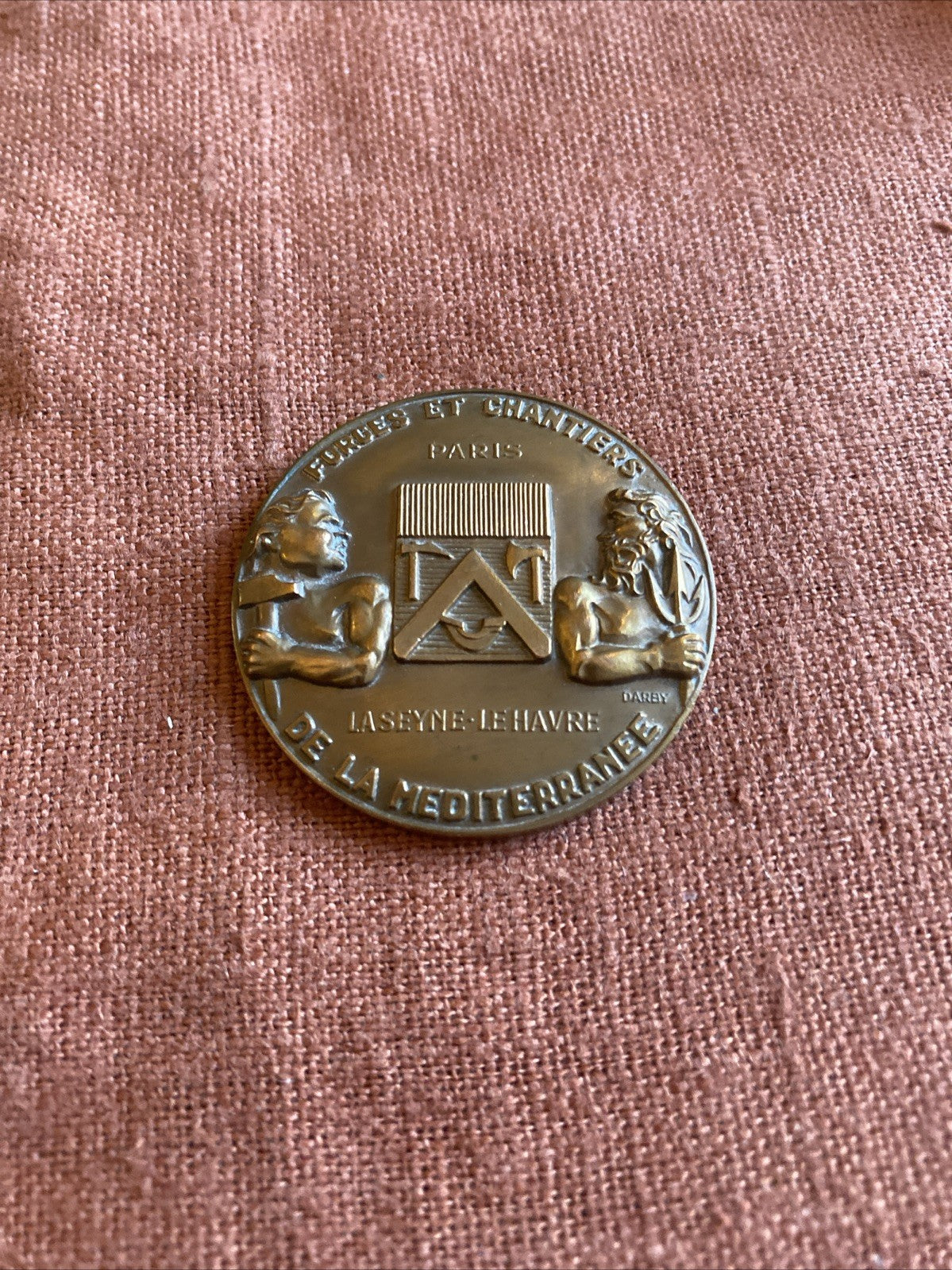 Médaille En Bronze Forges Et Chantiers De La Méditerranée la seyne - Le Havre