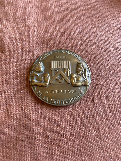 Médaille En Bronze Forges Et Chantiers De La Méditerranée la seyne - Le Havre