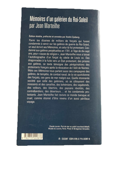 Memoires D'un Galerien Du Roi-soleil - Jean Marteilhe