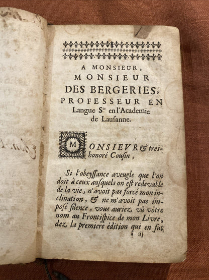 Livre ancien 1683 Chirurgien François Charitable médecine Lyon XVIIe