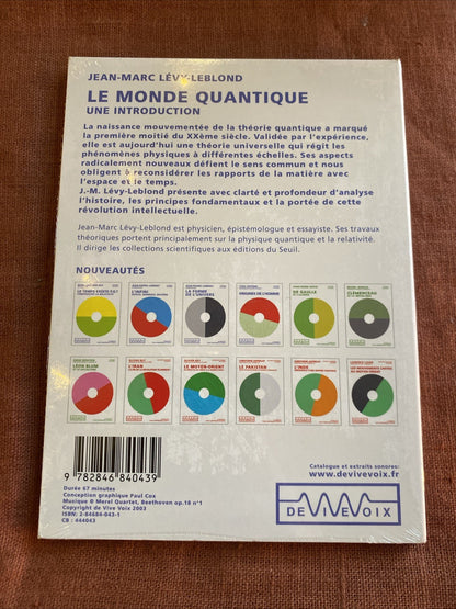 Jean-Marc Lévy-Leblond Le monde quantique CD audio dos