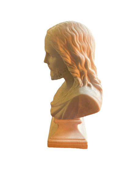 Buste du Christ en biscuit, travail religieux début XXe siècle