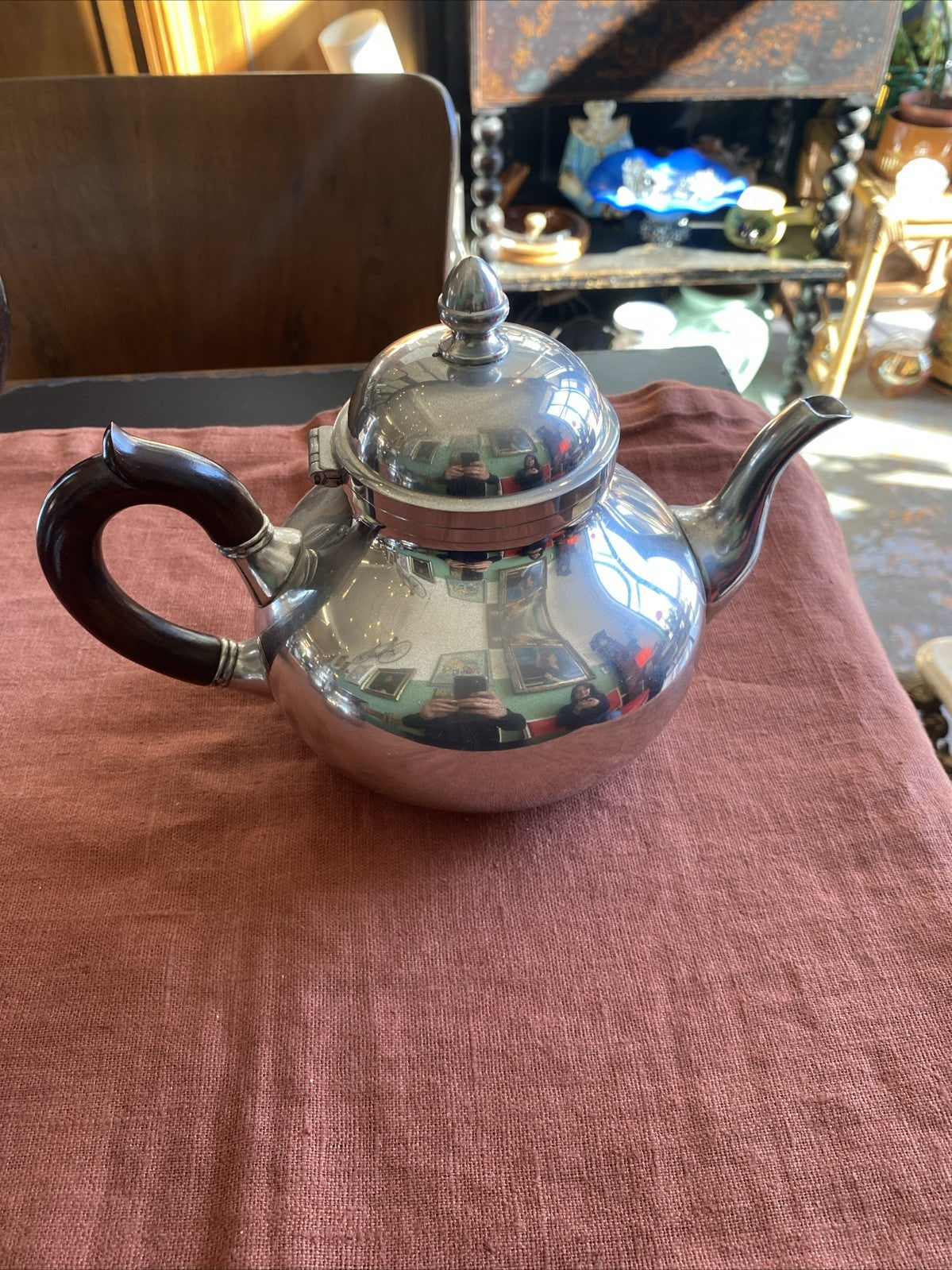 service à thé et café complet en étain du Manoir Paris