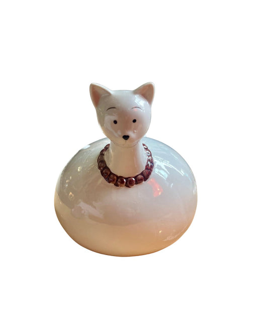 Ancienne décoration de chat en céramique