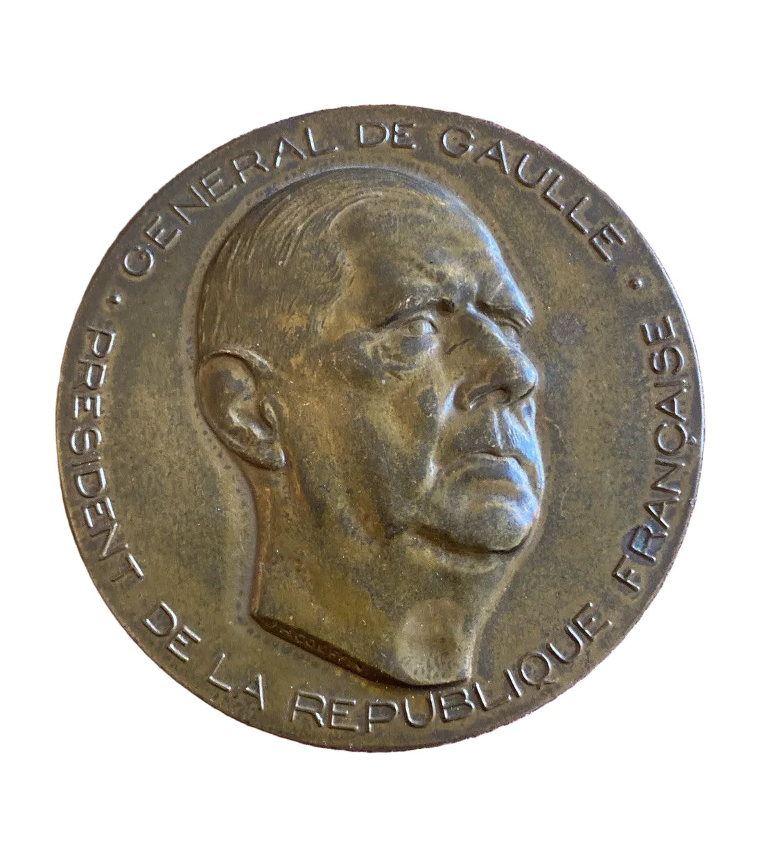 Médaille commémorative en bronze – Général de Gaulle