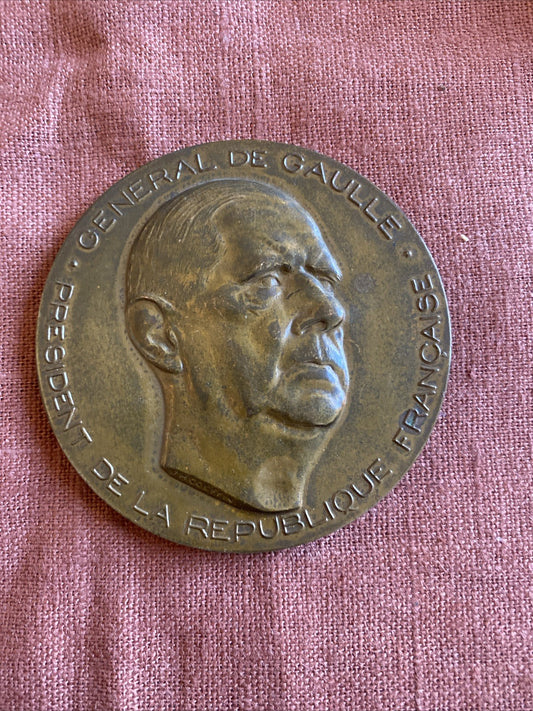 Médaille commémorative en bronze – Général de Gaulle