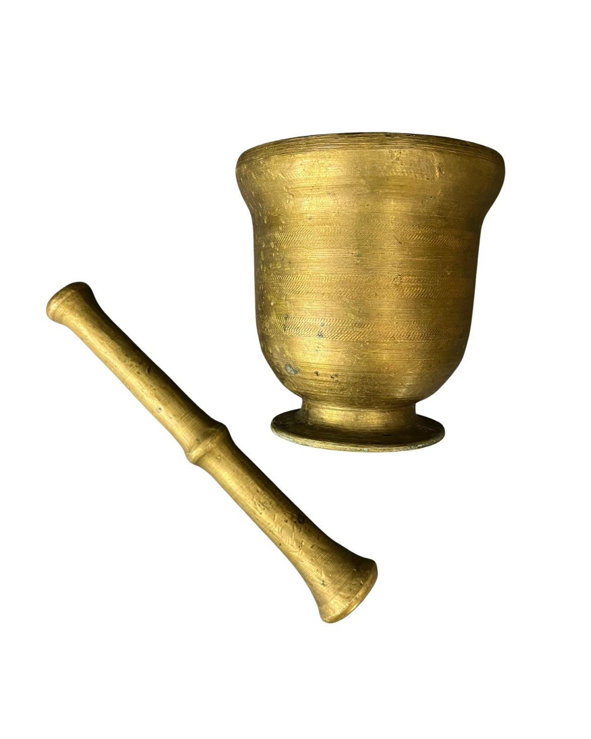 Grand mortier ancien en bronze et son pilon