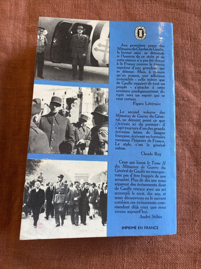 Mémoires de guerre L’unité Charles de Gaulle dos du livre