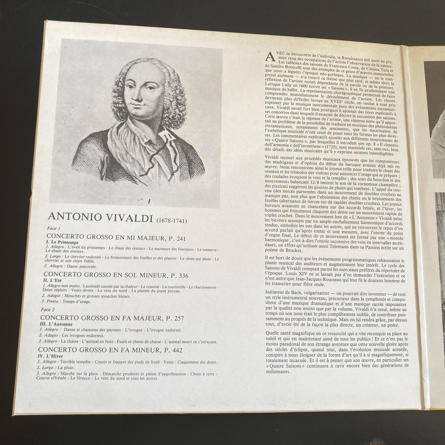 Vinyle 33T Vivaldi Les 4 saisons Paul Kuentz Deutsche Grammophon