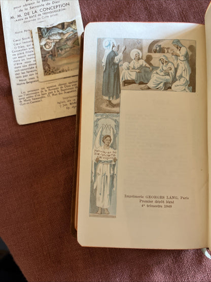 Livre Missel De La Sainte Vierge N370 imprimerie Georges Lang Paris