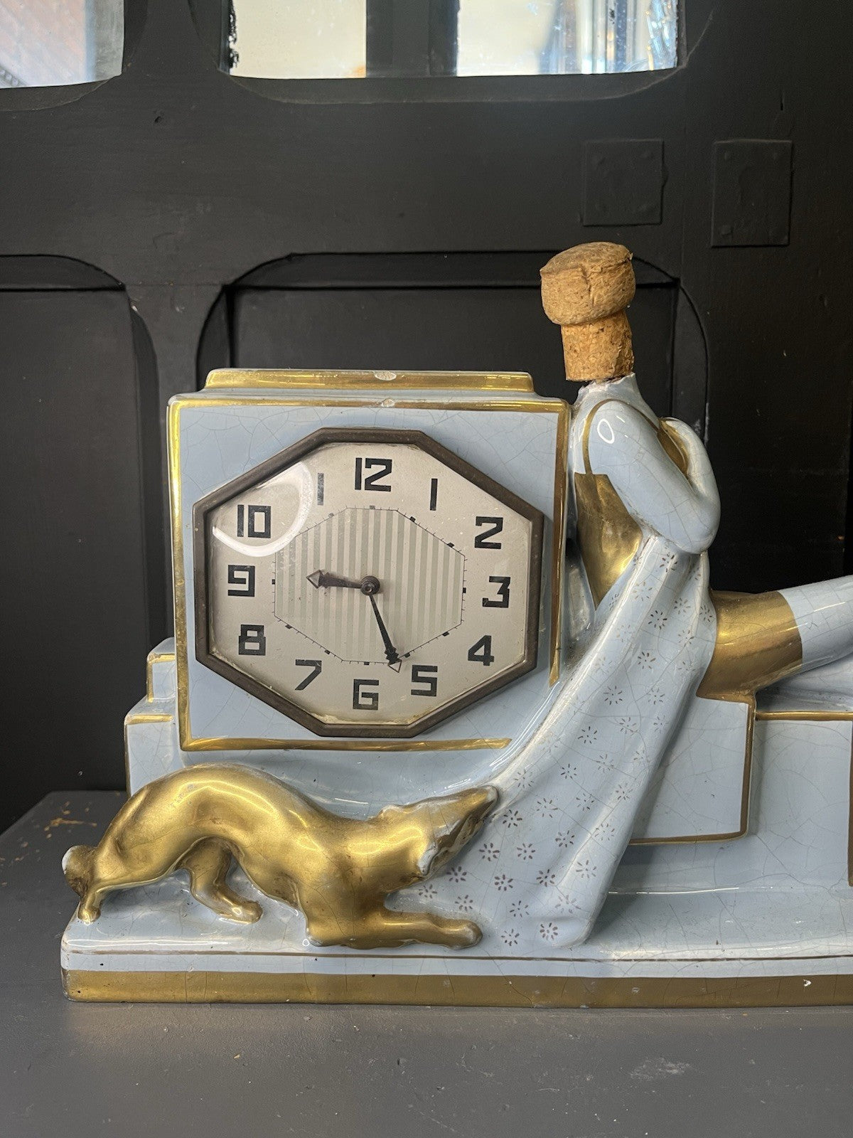 Horloge Art Déco Bleu