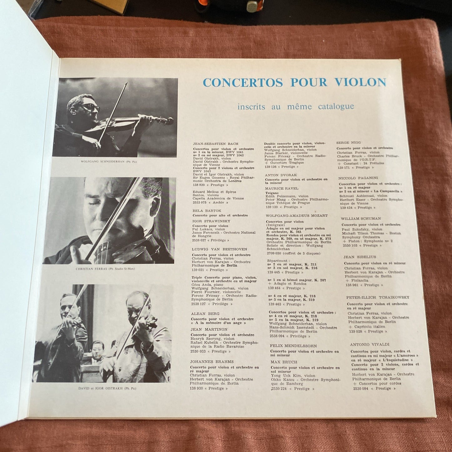 Vinyle LP Mendelssohn Tchaikovsky Milstein Abbado DG