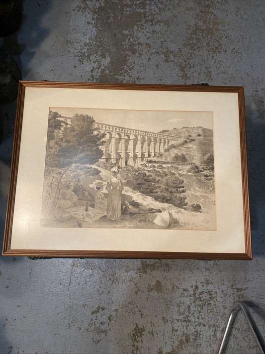 AQUEDUC DE ROQUEFAVOUR LITHOGRAPHIE XIX ème Siècle