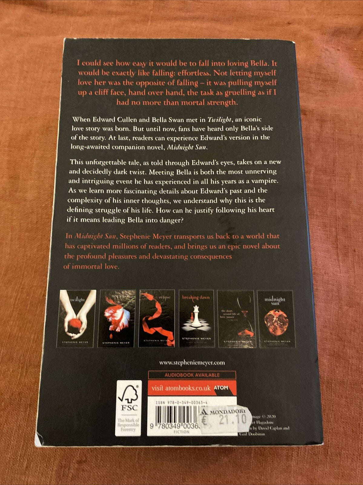 Livre Midnight Sun, Stephenie Meyer
