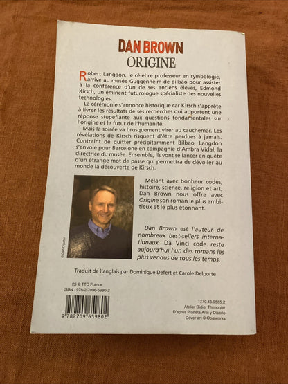 Origine, Dan Brown - livre -